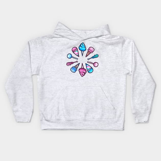 Circle of Sweets Kids Hoodie by Jan Grackle